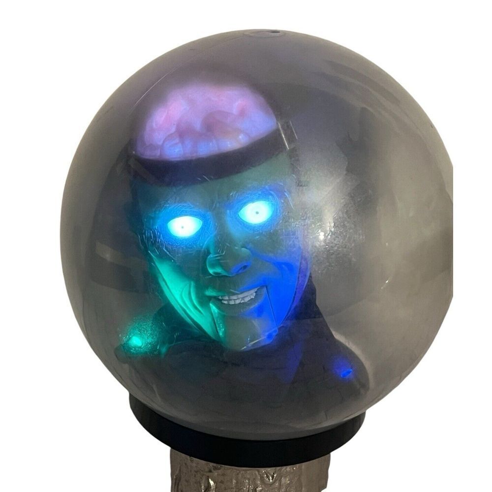 vtg  Gemmy Animated Talking Brain Monster Frankenstein 14" Spirit Ball Halloween